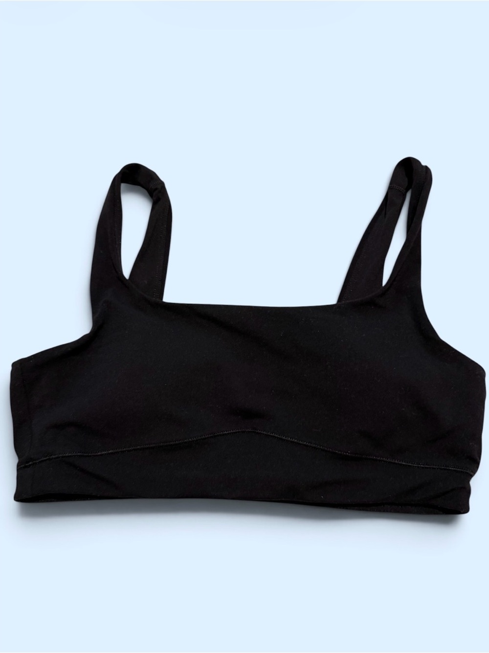 Vuori Black Square-Neck Sports Bralette Size S.